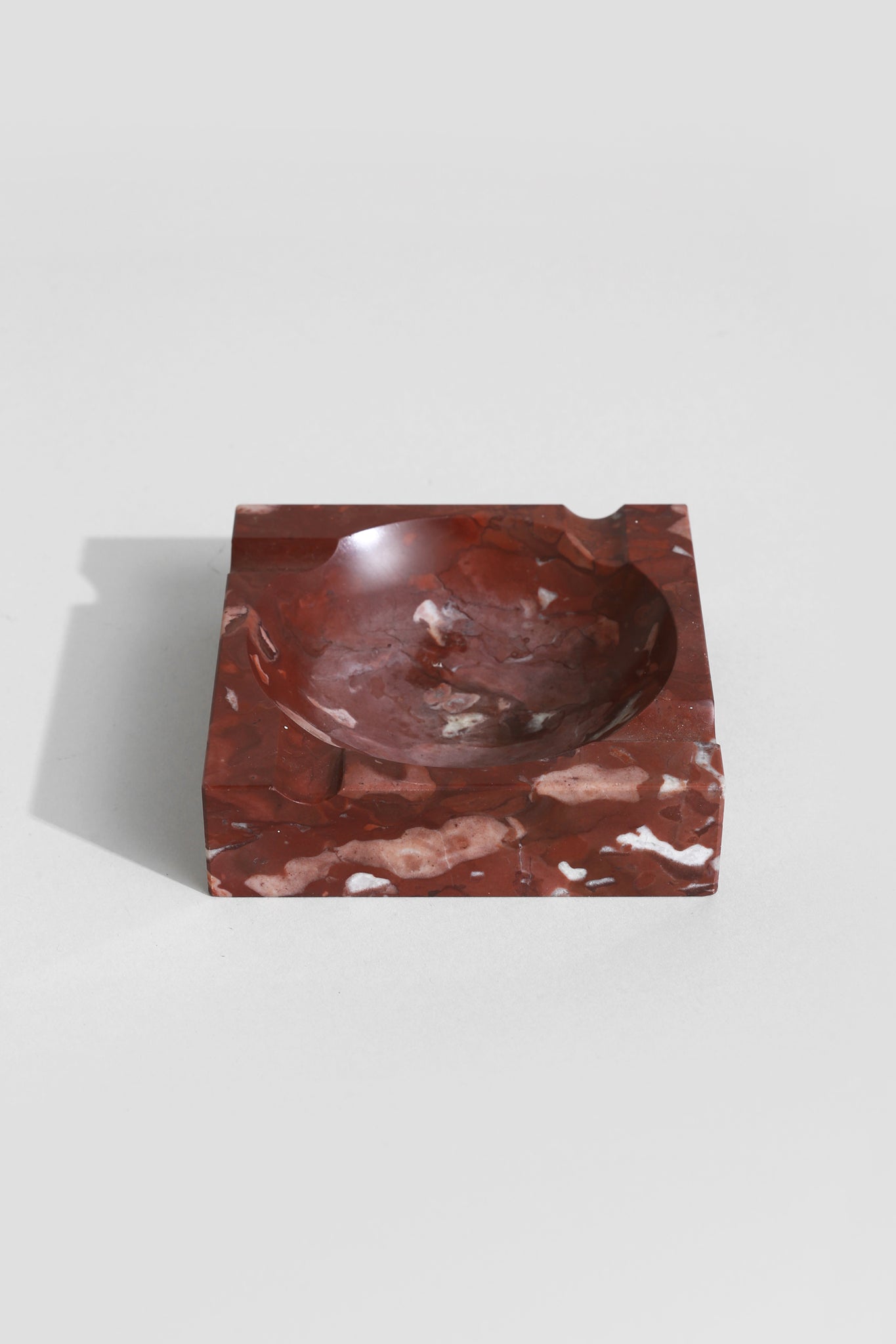 Deep Red Marbled Ashtray
