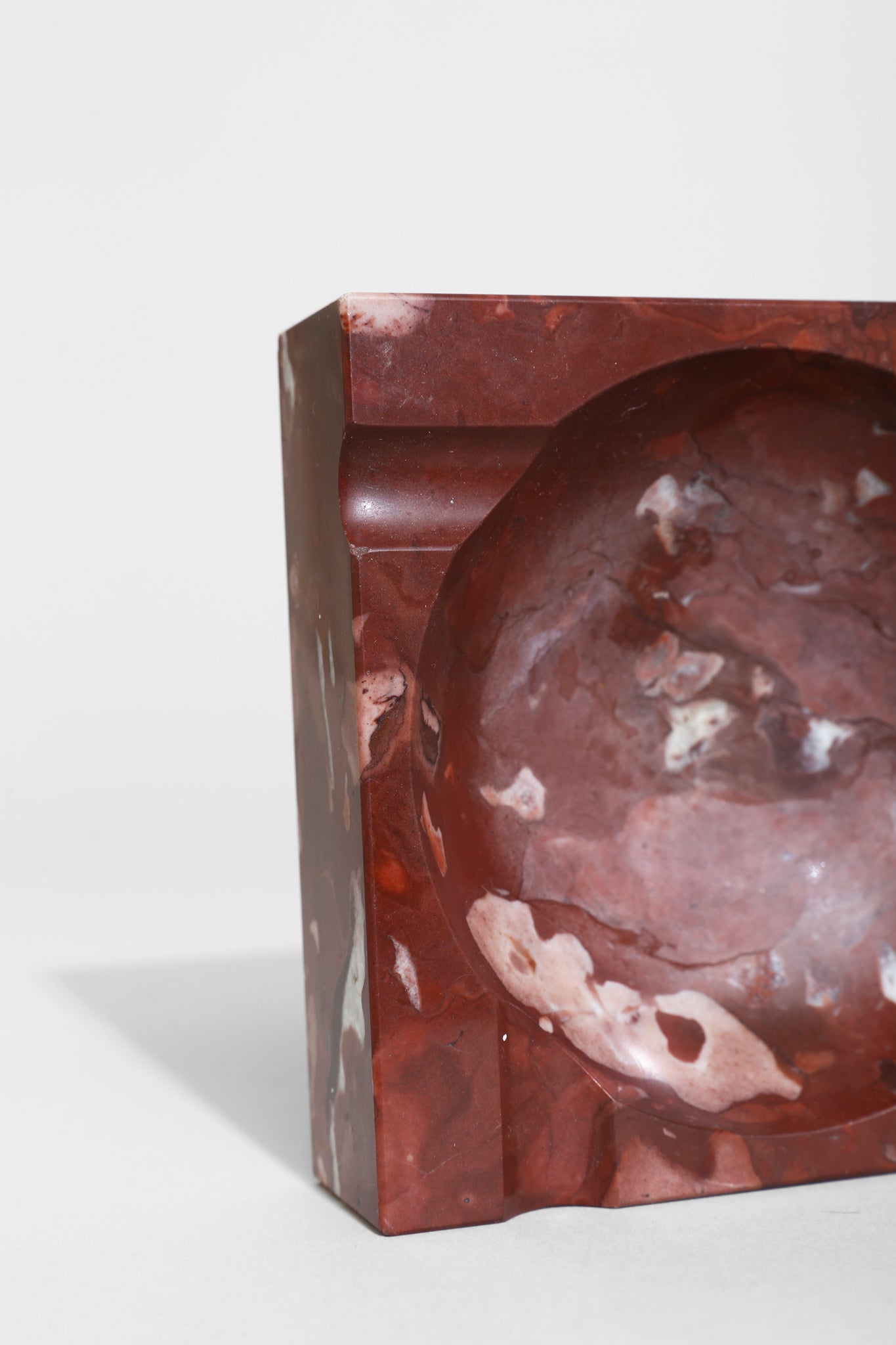 Deep Red Marbled Ashtray