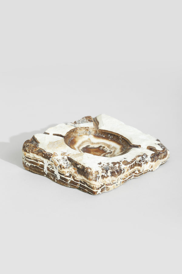 Brown Marbled Stone Ashtray
