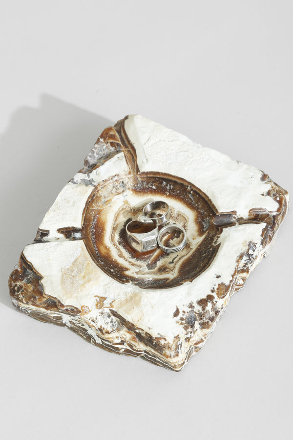 Brown Marbled Stone Ashtray