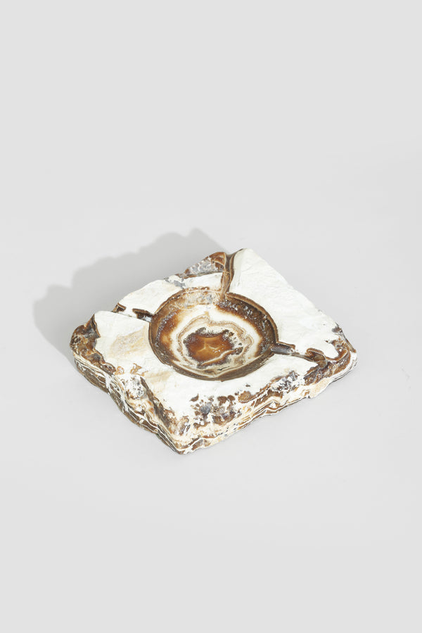 Brown Marbled Stone Ashtray