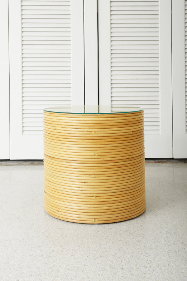 Cylindrical Pencil Reed Side Table