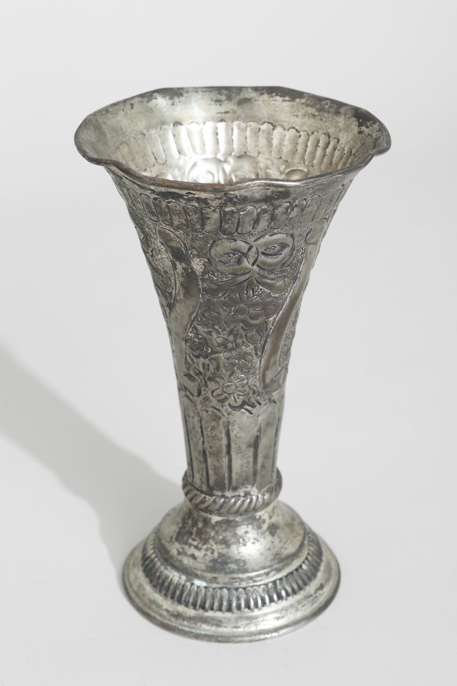Folk Silver Vase