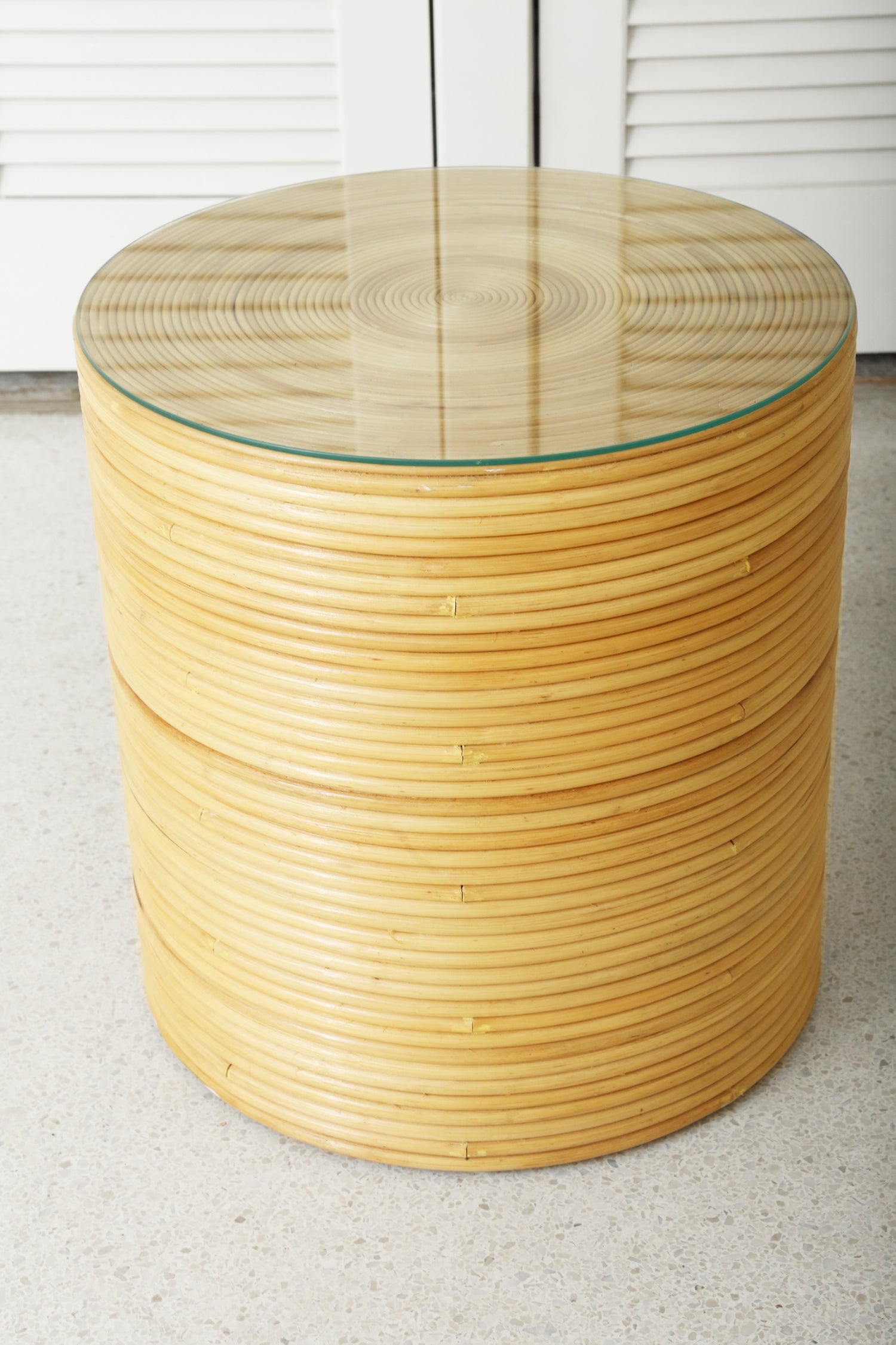 Cylindrical Pencil Reed Side Table