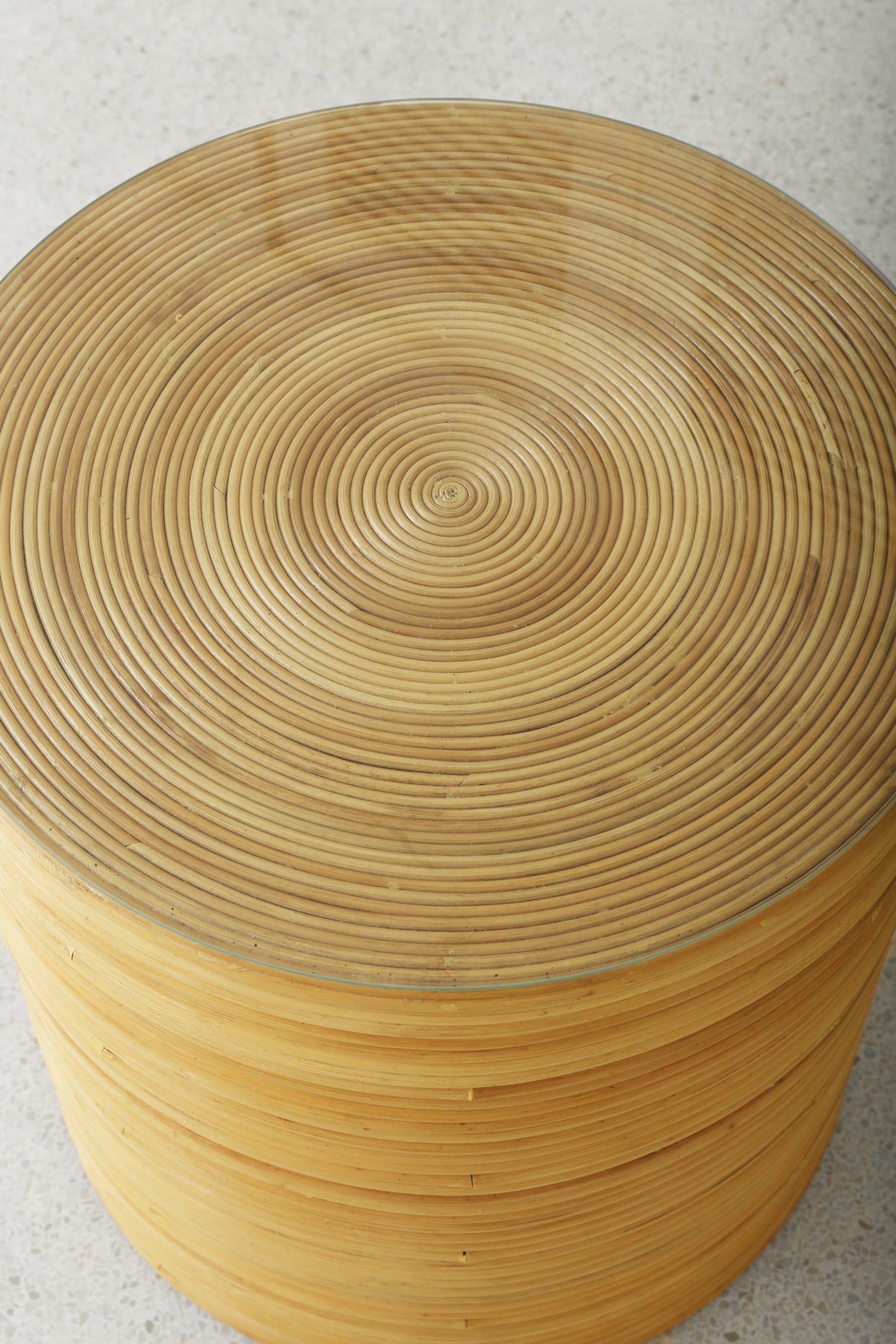 Cylindrical Pencil Reed Side Table