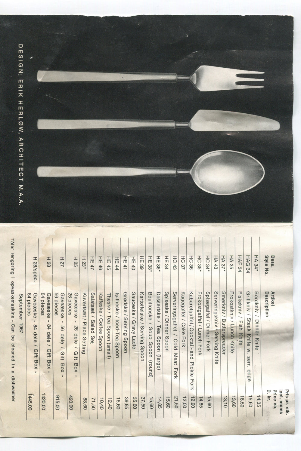 Erik Herløw, Obelisk Flatware