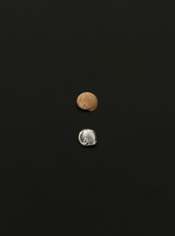 Sterling Moon Snail Earrings