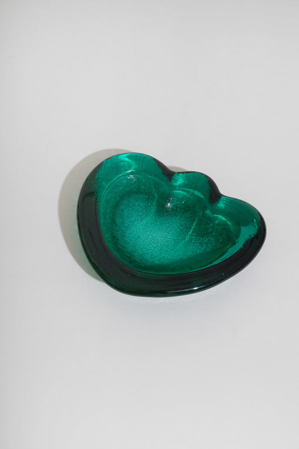 Green Freeform Glass Catchall